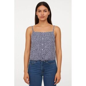 H&M‎ Lilac Leopard Print Button-Front Cami – Size Small